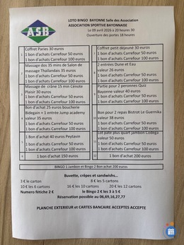 Image du loto Loto du rugby ASB