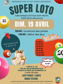 Image du loto SUPER LOTO (6 séries jeux intermédiaires Loto perso)