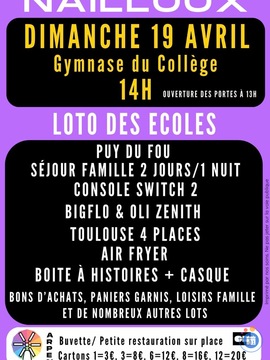 Image du loto Loto des écoles de Nailloux