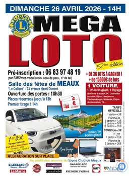 Image du loto Mega loto du Lions CLub de Meaux