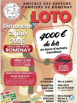 Image du loto Loto pompier Romenay