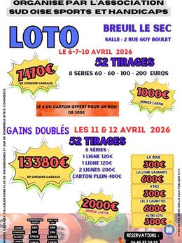 Affiche du loto super loto 53 tirages 1 carton offert