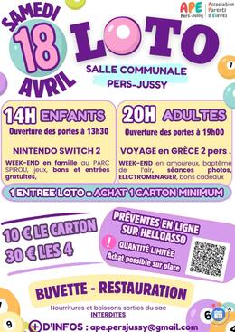 Image du loto Loto de l'APE de Pers-Jussy