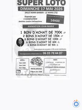 Image du loto Loto amities loisirs animations