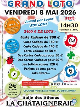 Image du loto Grand loto animé par laura rdv loto a la chataigneraie