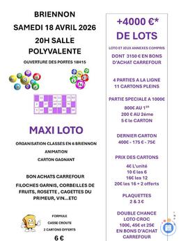 Image du loto Grand loto classes en 6