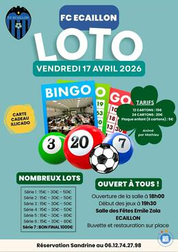 Image du loto Loto organisé par le FC Ecaillon