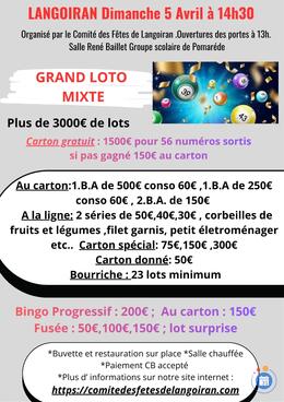 Image du loto Grand loto mixte 46 lots + jeux