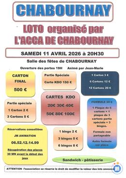 Image du loto ACCA CHABOURNAY animé par JEAN MARIE