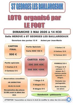 Image du loto FOOT ST GEORGES animé par JEAN MARIE