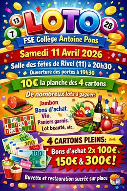 Image du loto LOTO FSE collège Antoine Pons