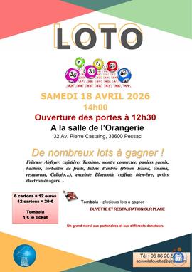 Image du loto Loto organisé par l'association Alouette Animation