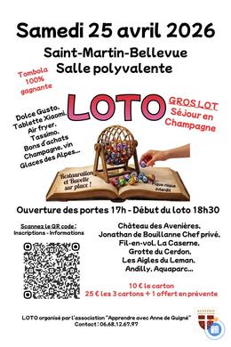Image du loto LOTO organisé par l'association "Apprendre avec Anne de Guigné"