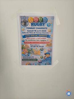 Image du loto Loto pour enfants de l école de rugby Tonnay-Charente