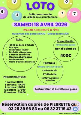 Image du loto comité des fêtes