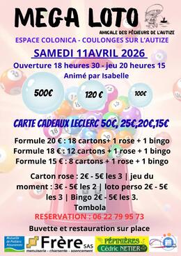 Image du loto Loto association de la pèche de Coulonges