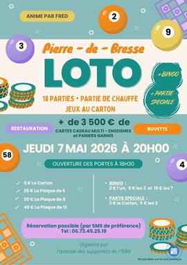 Image du loto Loto du 7 mai 2026 à 20h Pierre de Bresse