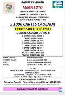 Image du loto SUPER LOTO ORGANISE PAR SOLIDAIRE ET EMOTIONS