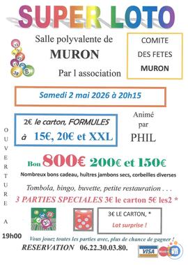 Image du loto super loto comité des fêtes de Muron