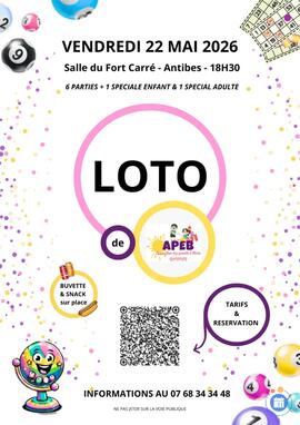 Affiche du loto LOTO de l'APEB