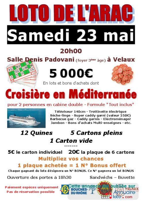Image du loto GRAND LOTO DE PRINTEMPS DE L'ARAC