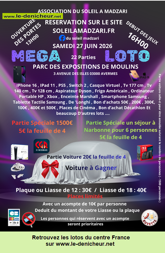 Affiche du loto Loto de Soleil à Madzari *