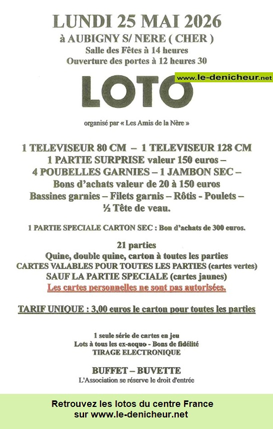 Affiche du loto Loto des Amis de la Nère *