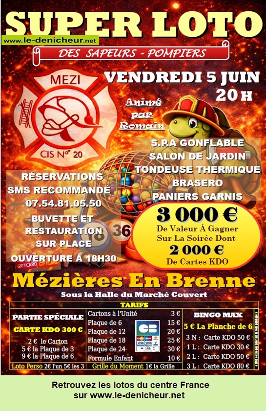 Affiche du loto Loto des Pompiers *