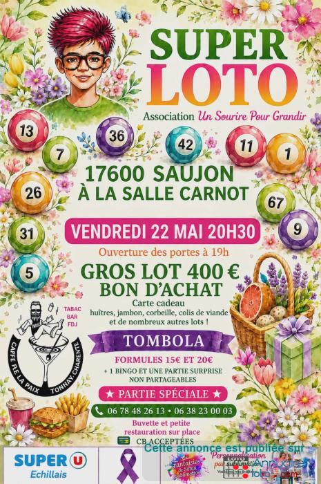 Affiche du loto Super Loto Un sourire Pour Grandir