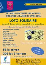 Image du loto LIONS CLUB VALLEE DES MOULINS CHENNEVIERES