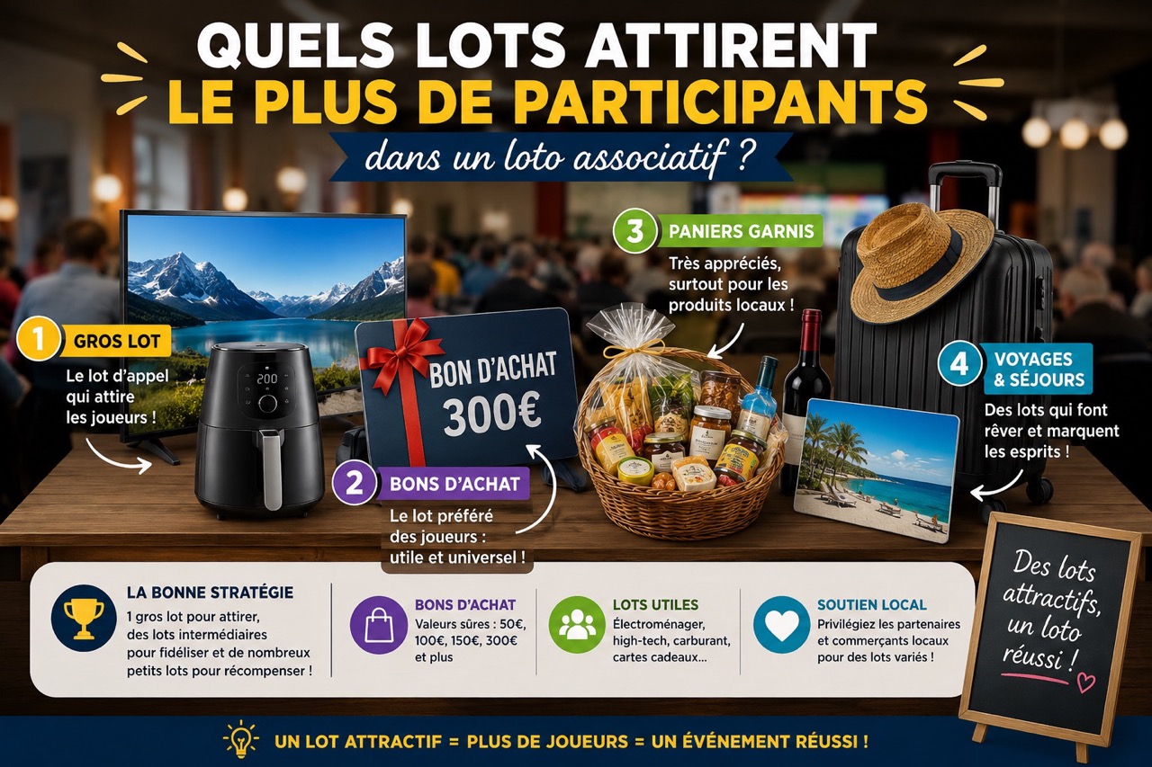Quels lots attirent le plus de participants dans un loto associatif ?