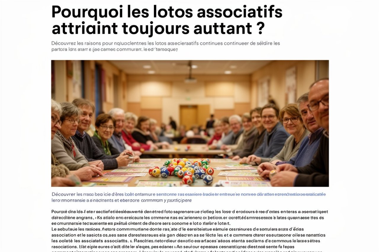 Pourquoi les lotos associatifs attirent toujours autant ?